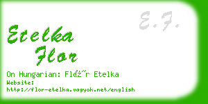 etelka flor business card